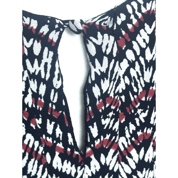 Sanctuary‎ Women’s Black Burgundy & White Sundress Size L Summer Dress - Picture 12 of 16